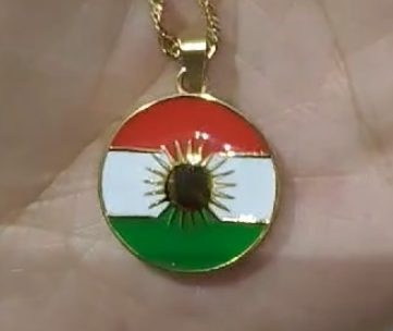Kurdistan Flagge Kette Gold | Damen